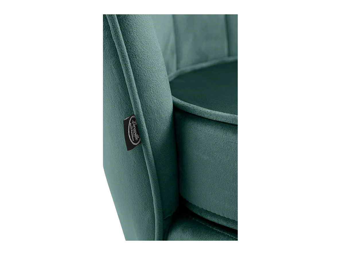 chaises avec accoudoirs - Velours - Vert - Rosita