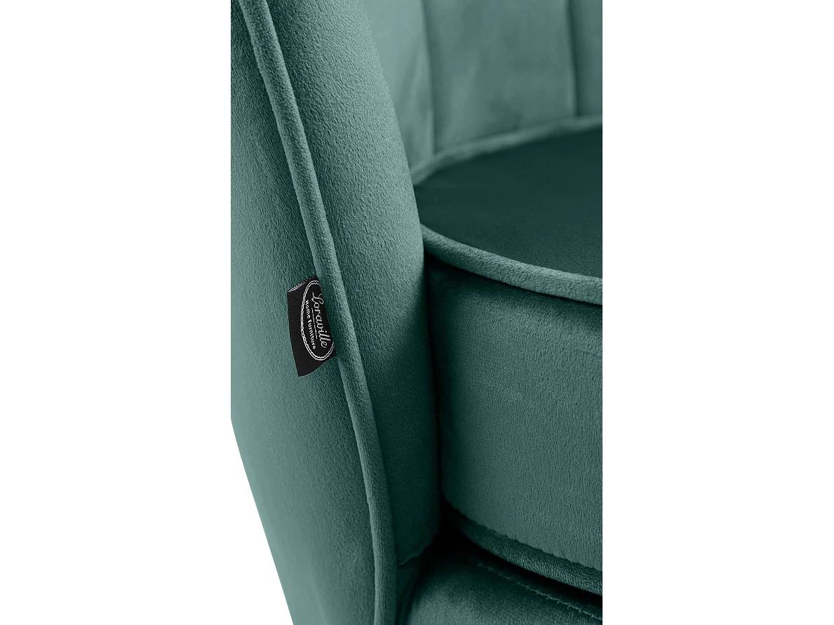 chaises avec accoudoirs - Velours - Vert - Rosita