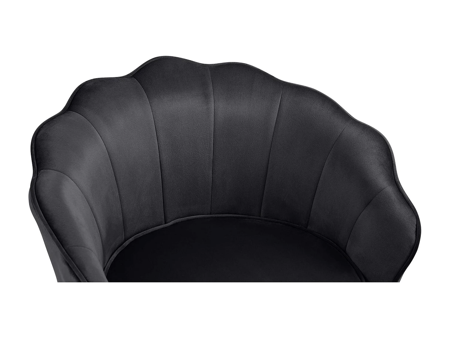 chaises avec accoudoirs - Velours & Antique clair - Noir - Rosita