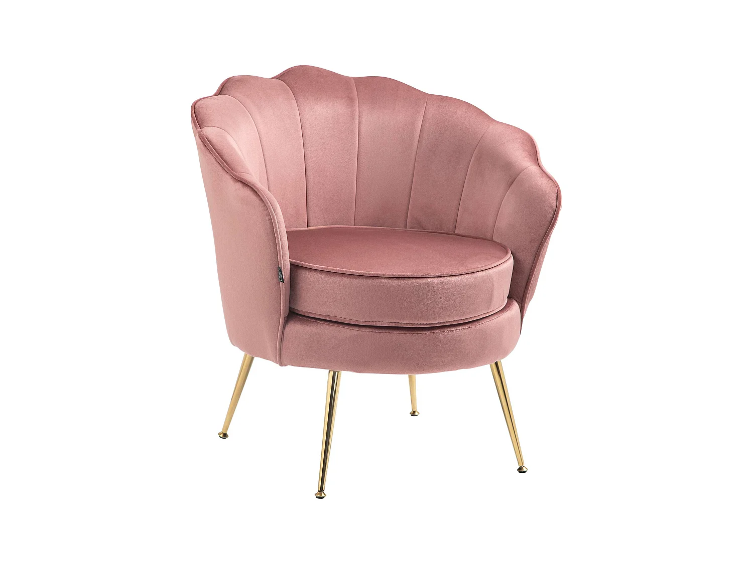 chaises avec accoudoirs - Velours - Rose - Rosita