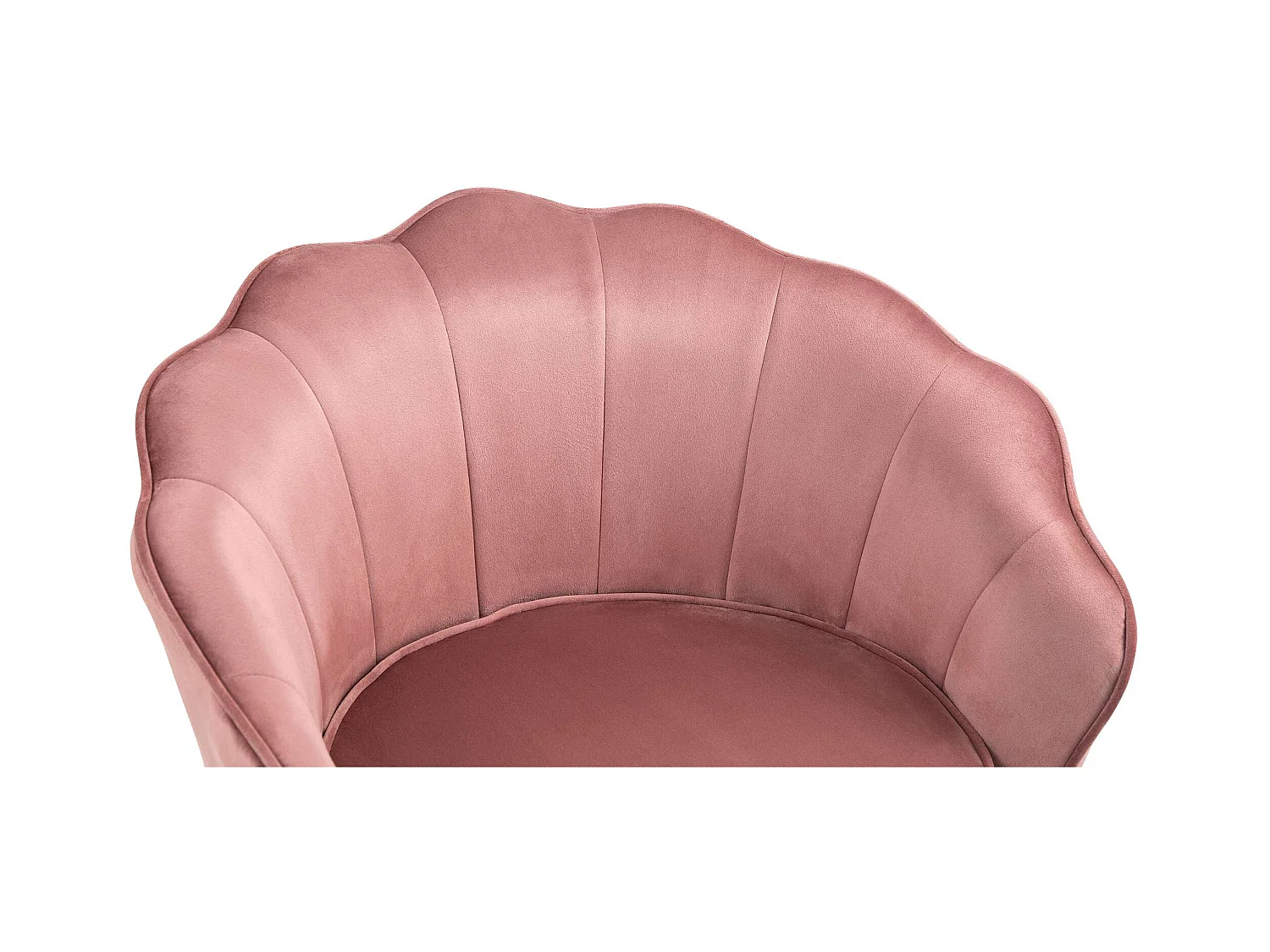 chaises avec accoudoirs - Velours - Rose - Rosita