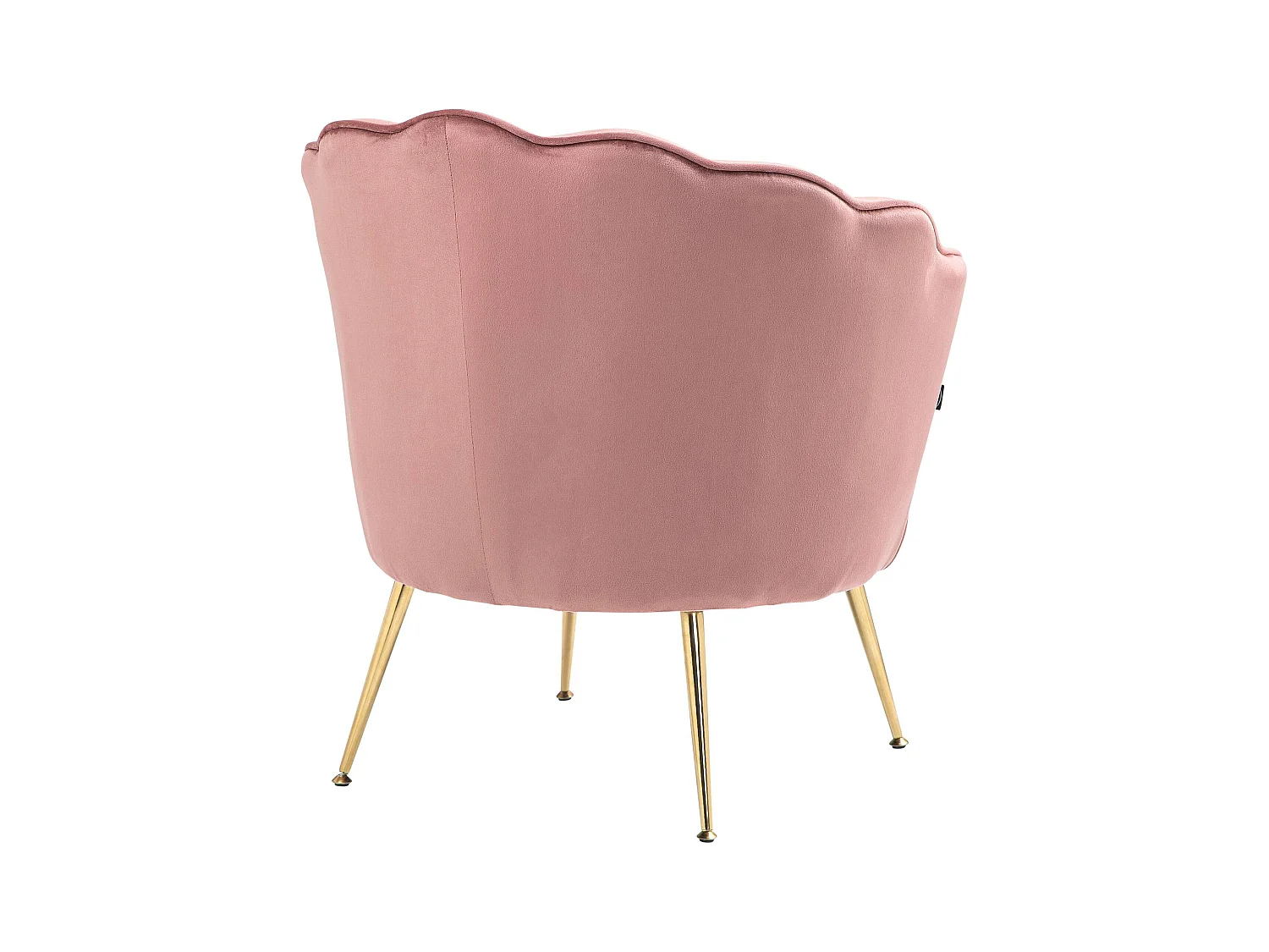 chaises avec accoudoirs - Velours - Rose - Rosita