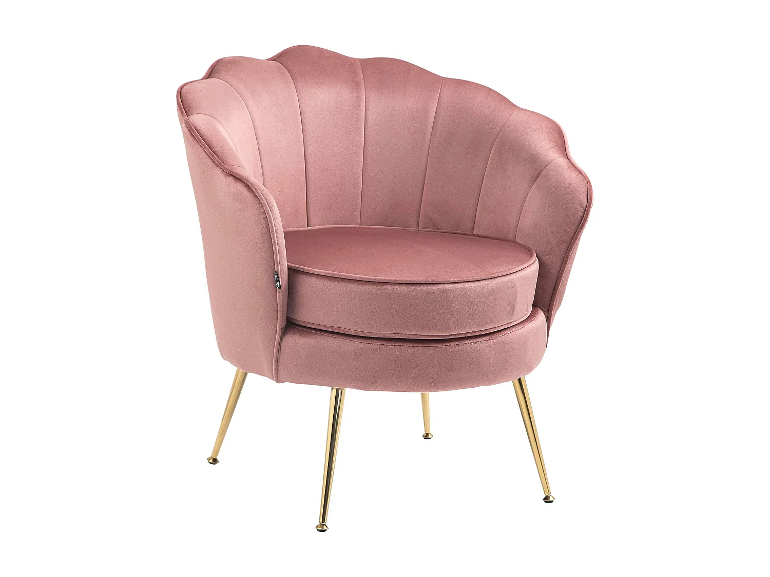chaises avec accoudoirs - Velours - Rose - Rosita