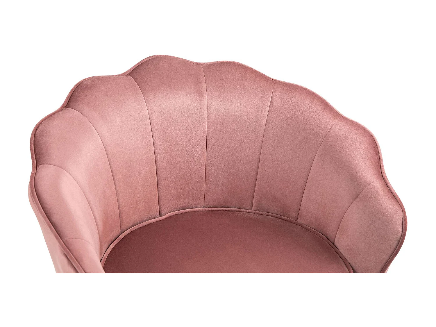 chaises avec accoudoirs - Velours - Rose - Rosita