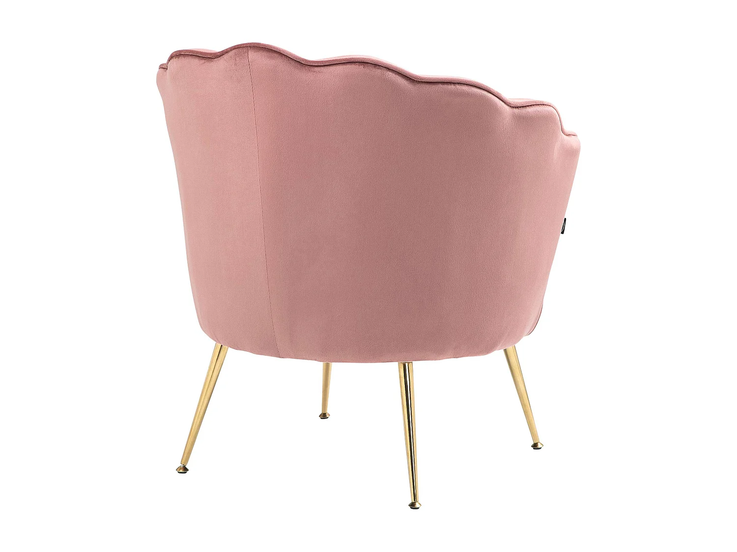 chaises avec accoudoirs - Velours - Rose - Rosita