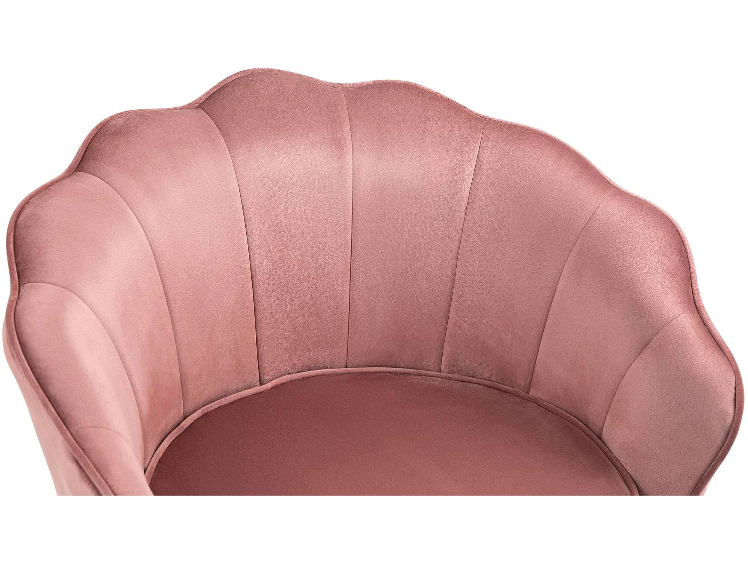 chaises avec accoudoirs - Velours - Rose - Rosita