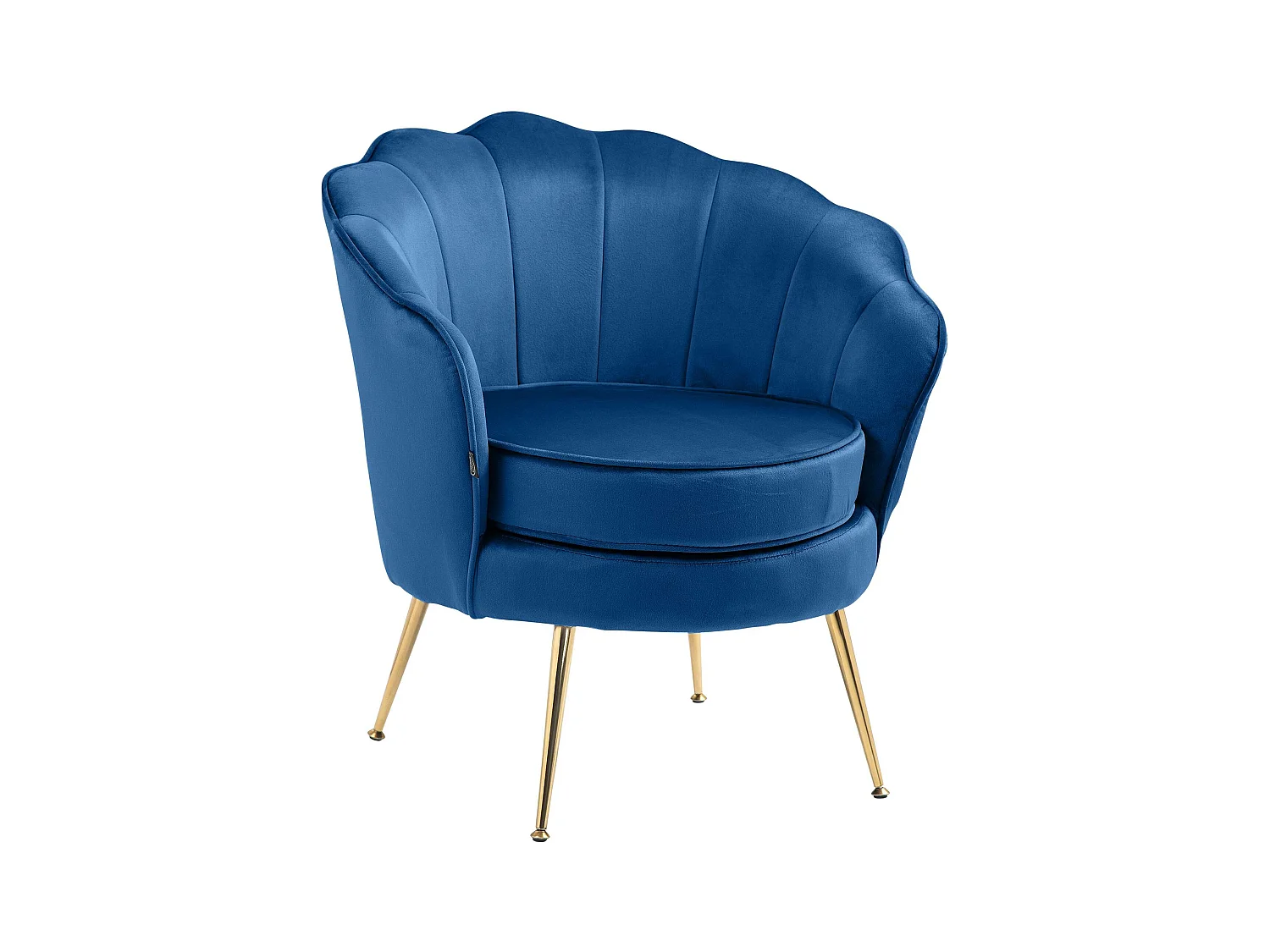 chaises avec accoudoirs - Velours - Bleu - Rosita