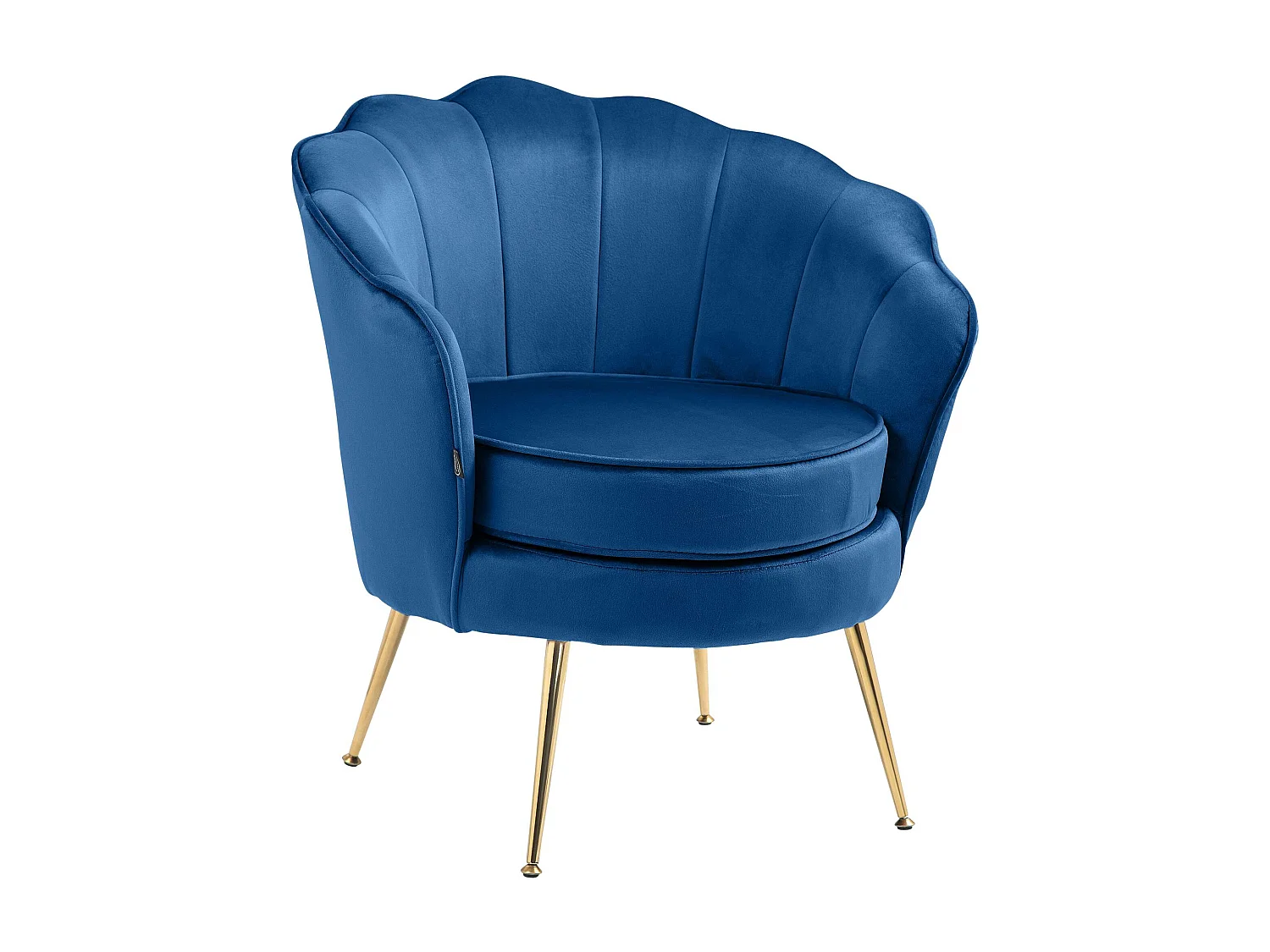 chaises avec accoudoirs - Velours - Bleu - Rosita