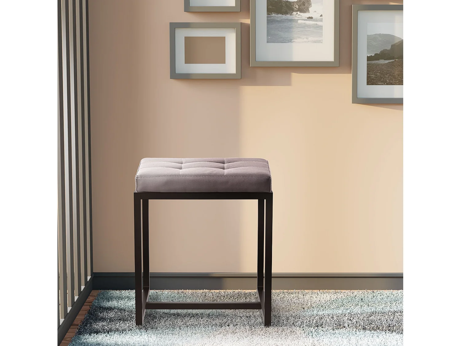 Tabouret - Similicuir - Gris - Barci