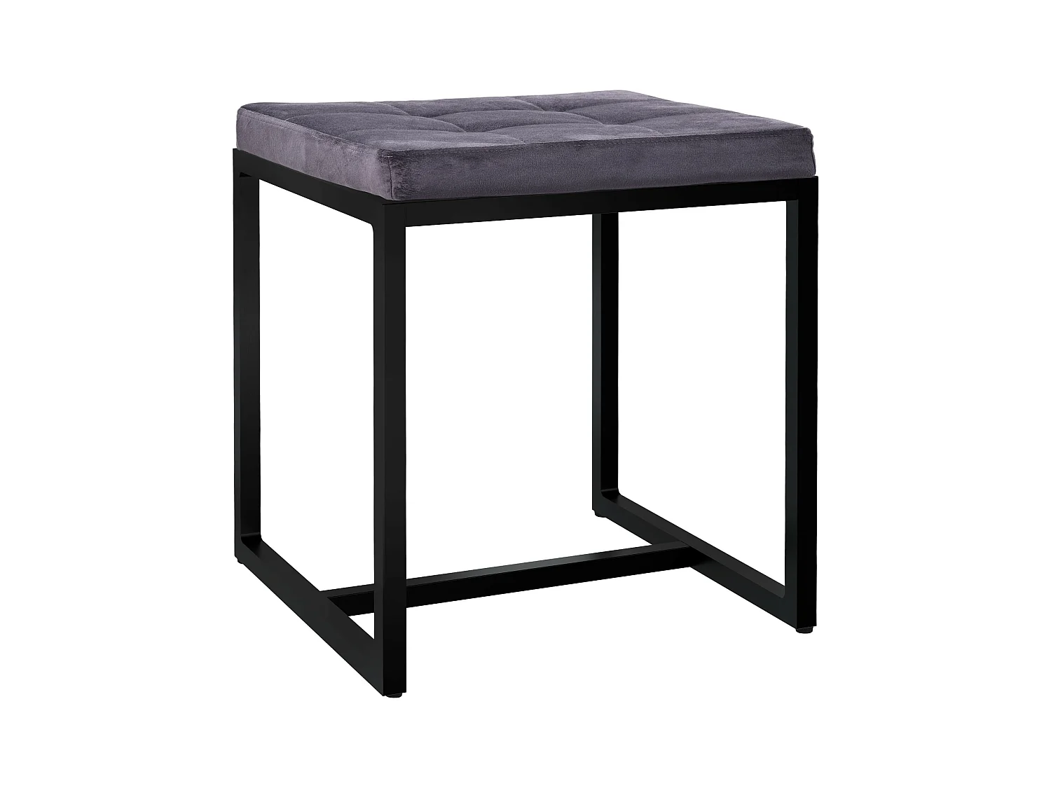 Tabouret - Velours - Gris foncé - Barci