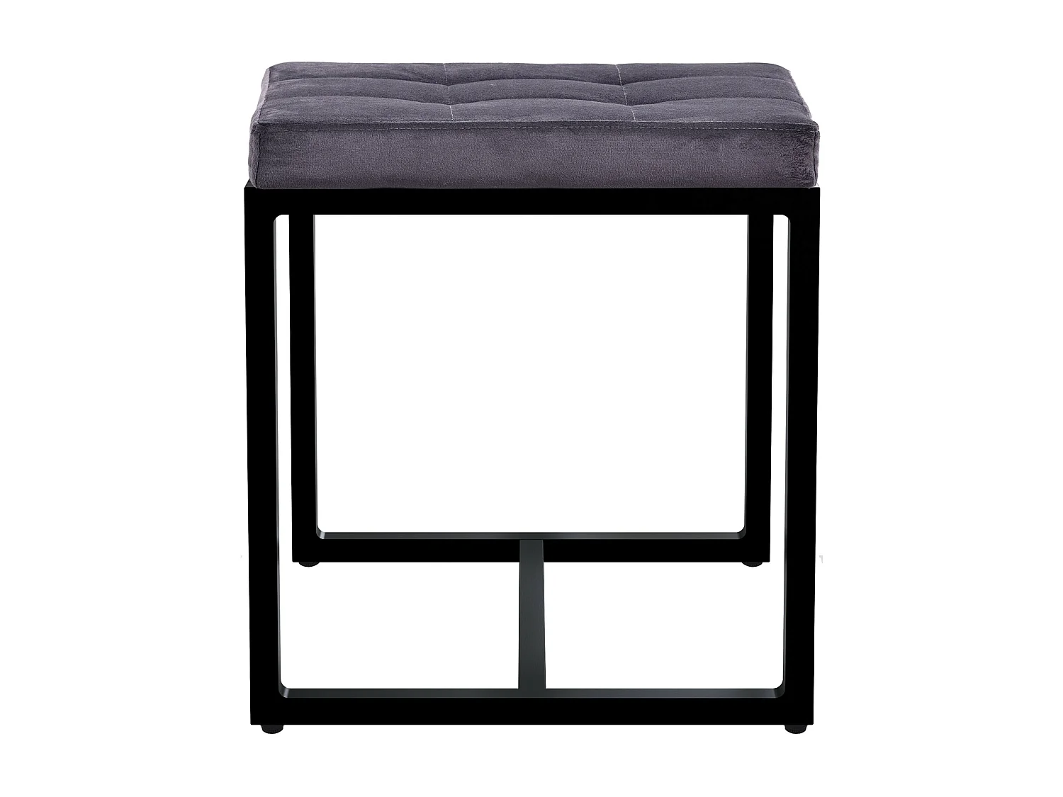 Tabouret - Velours - Gris foncé - Barci