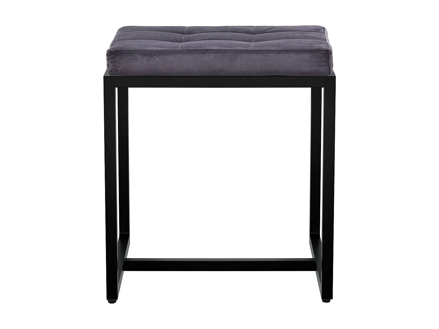 Tabouret - Velours - Gris foncé - Barci