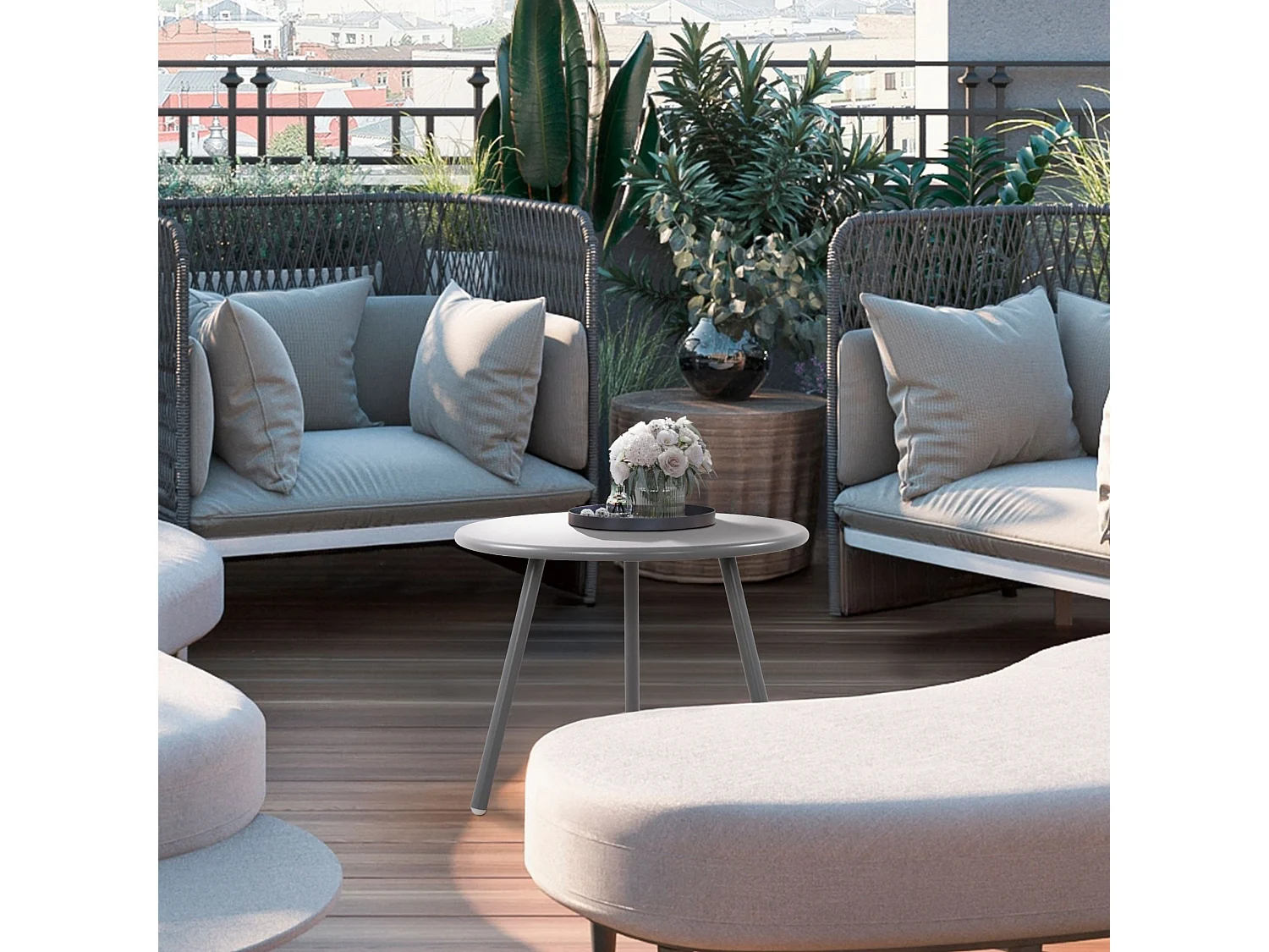 Table basse - Plastique - Gris foncé - Minot