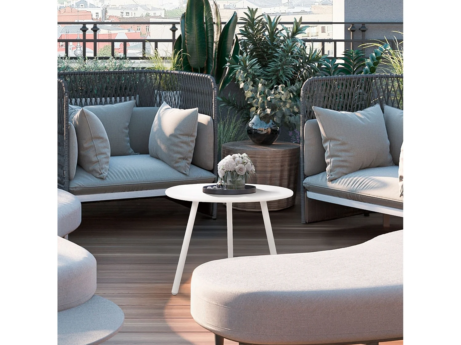 Table basse - Plastique - Blanc - Minot