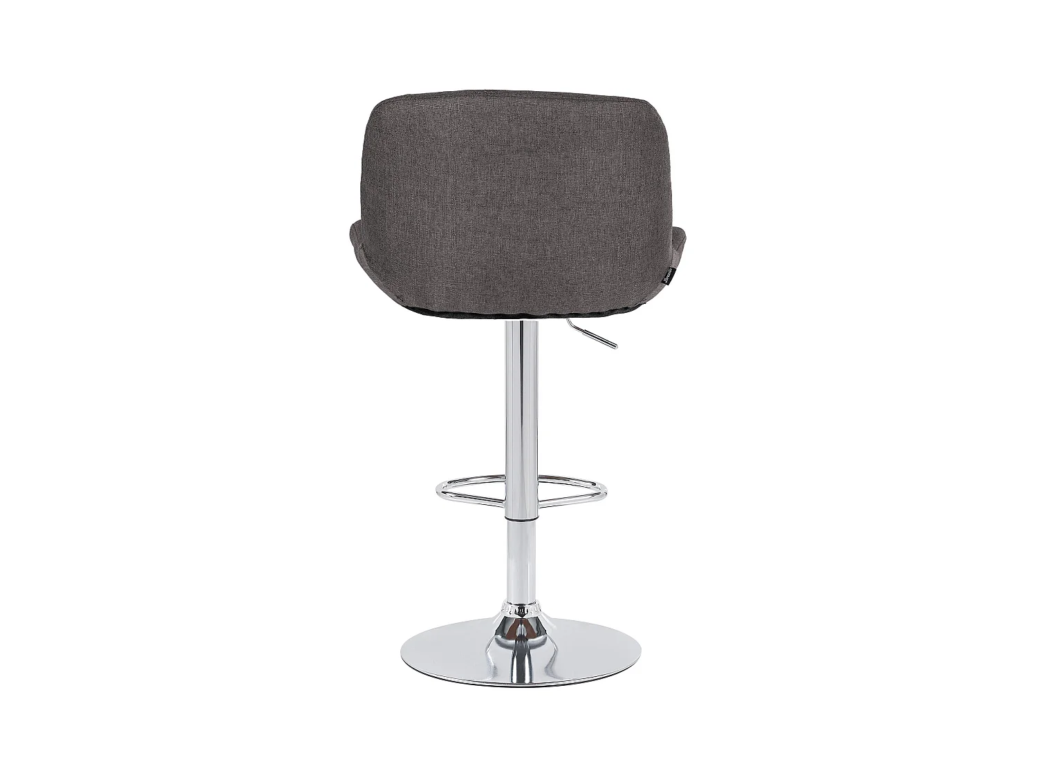 Lot de 2  Tabouret de bar - Tissu - Gris foncé - Solon