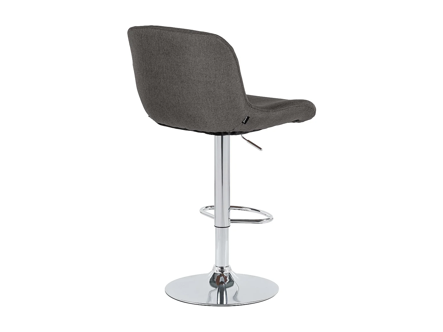 Lot de 2  Tabouret de bar - Tissu - Gris foncé - Solon