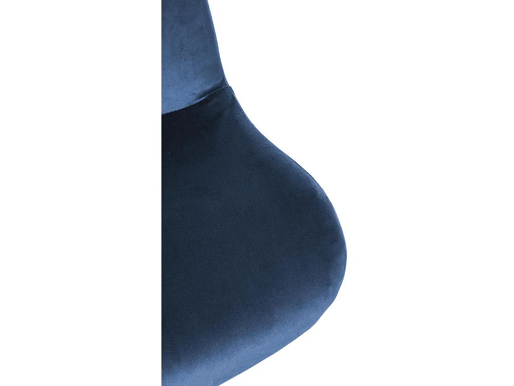 Lot de 2  Tabouret de bar - Velours - Bleu - Solon