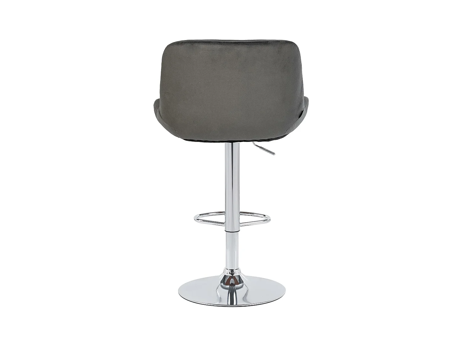 Lot de 2  Tabouret de bar - Velours - Gris foncé - Solon