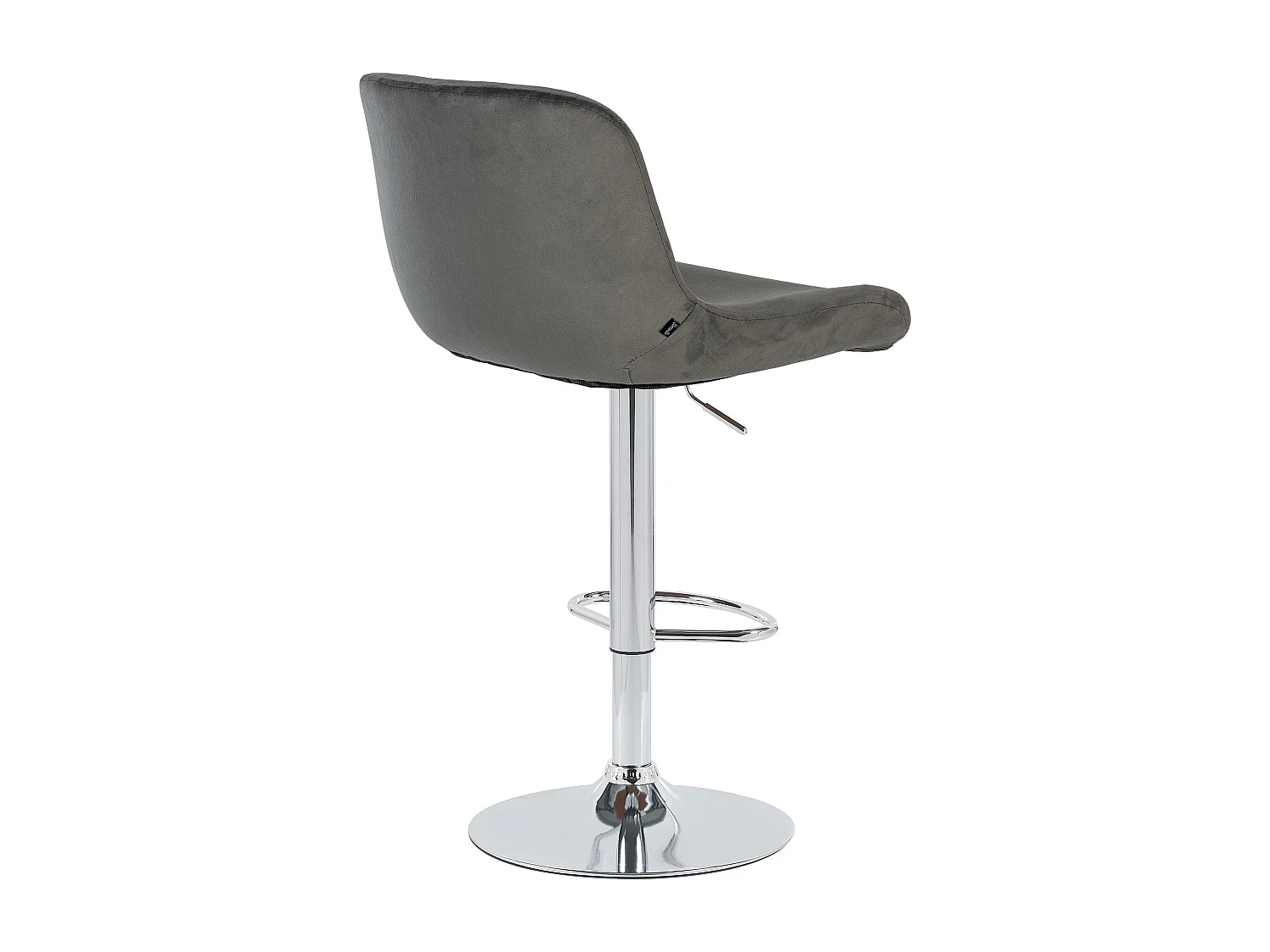Lot de 2  Tabouret de bar - Velours - Gris foncé - Solon