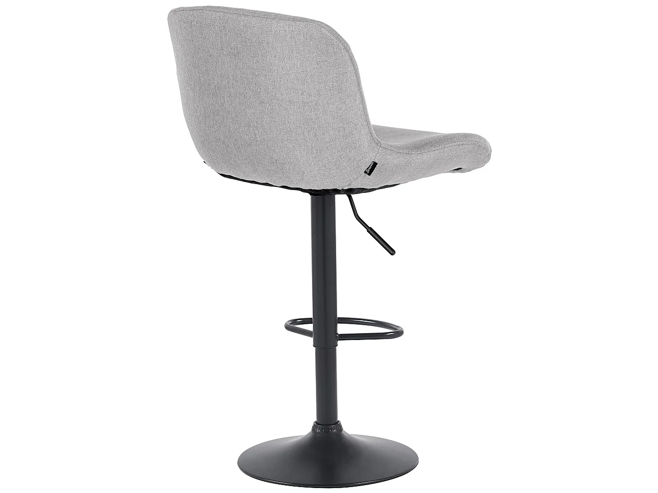 Lot de 2  Tabouret de bar - Tissu - Gris clair - Solon