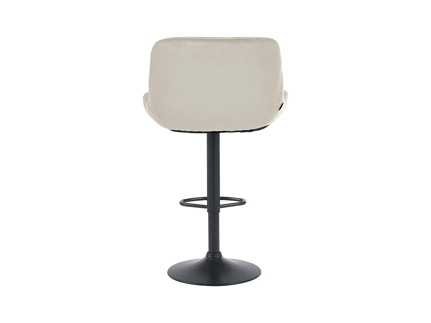 Lot de 2  Tabouret de bar - Velours - Crème - Solon