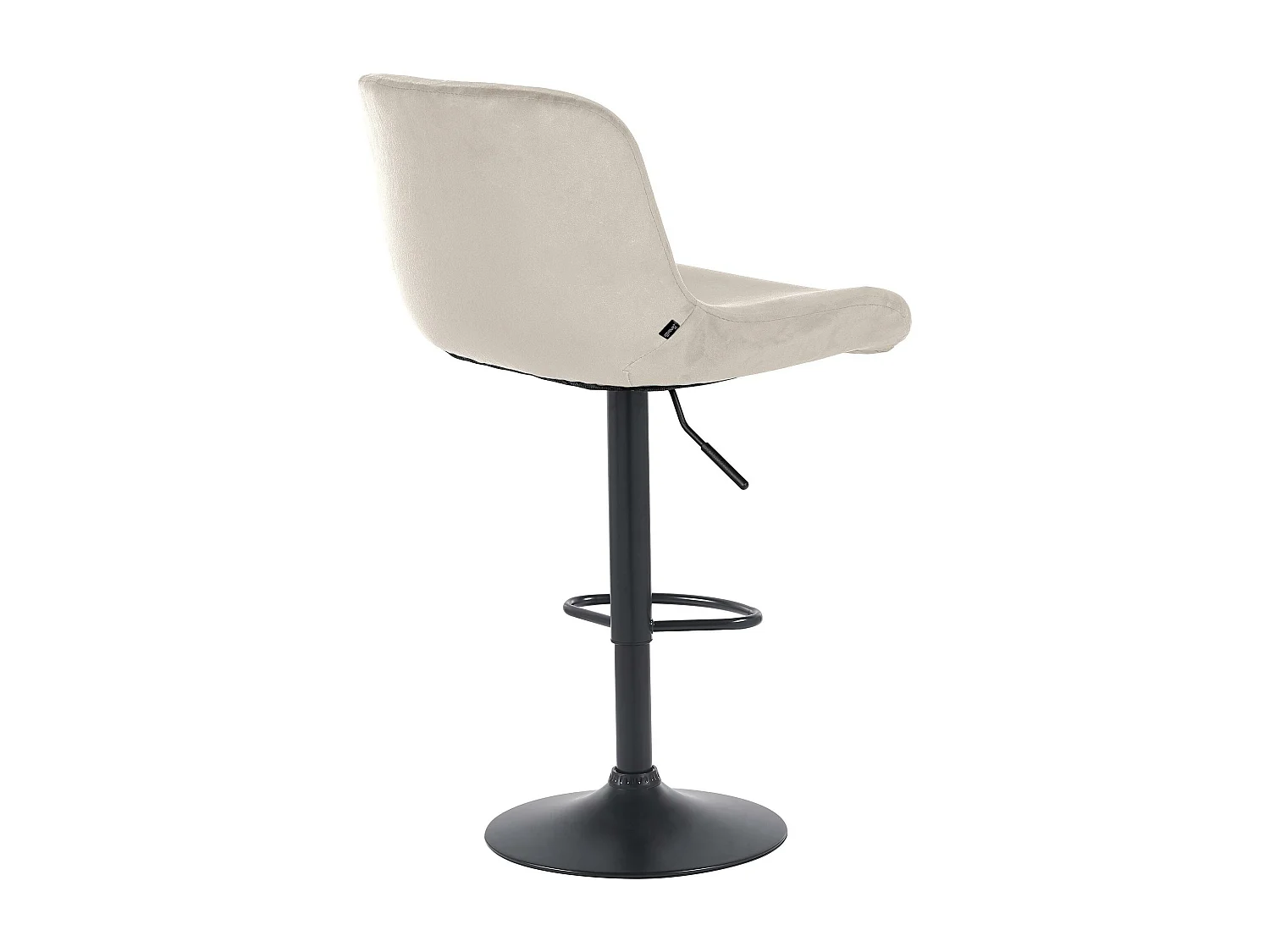 Lot de 2  Tabouret de bar - Velours - Crème - Solon