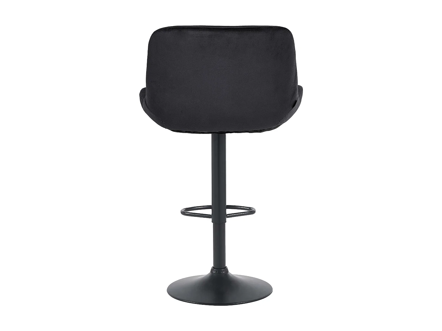 Lot de 2  Tabouret de bar - Velours - Noir - Solon
