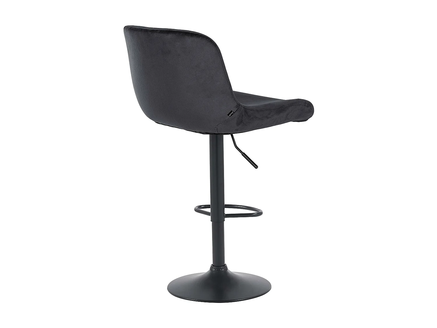 Lot de 2  Tabouret de bar - Velours - Noir - Solon