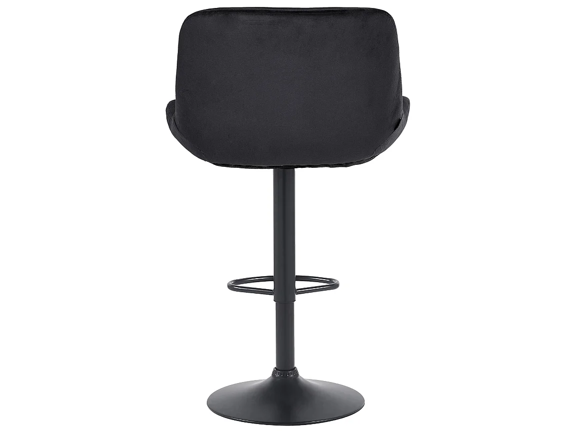 Lot de 2  Tabouret de bar - Velours - Noir - Solon