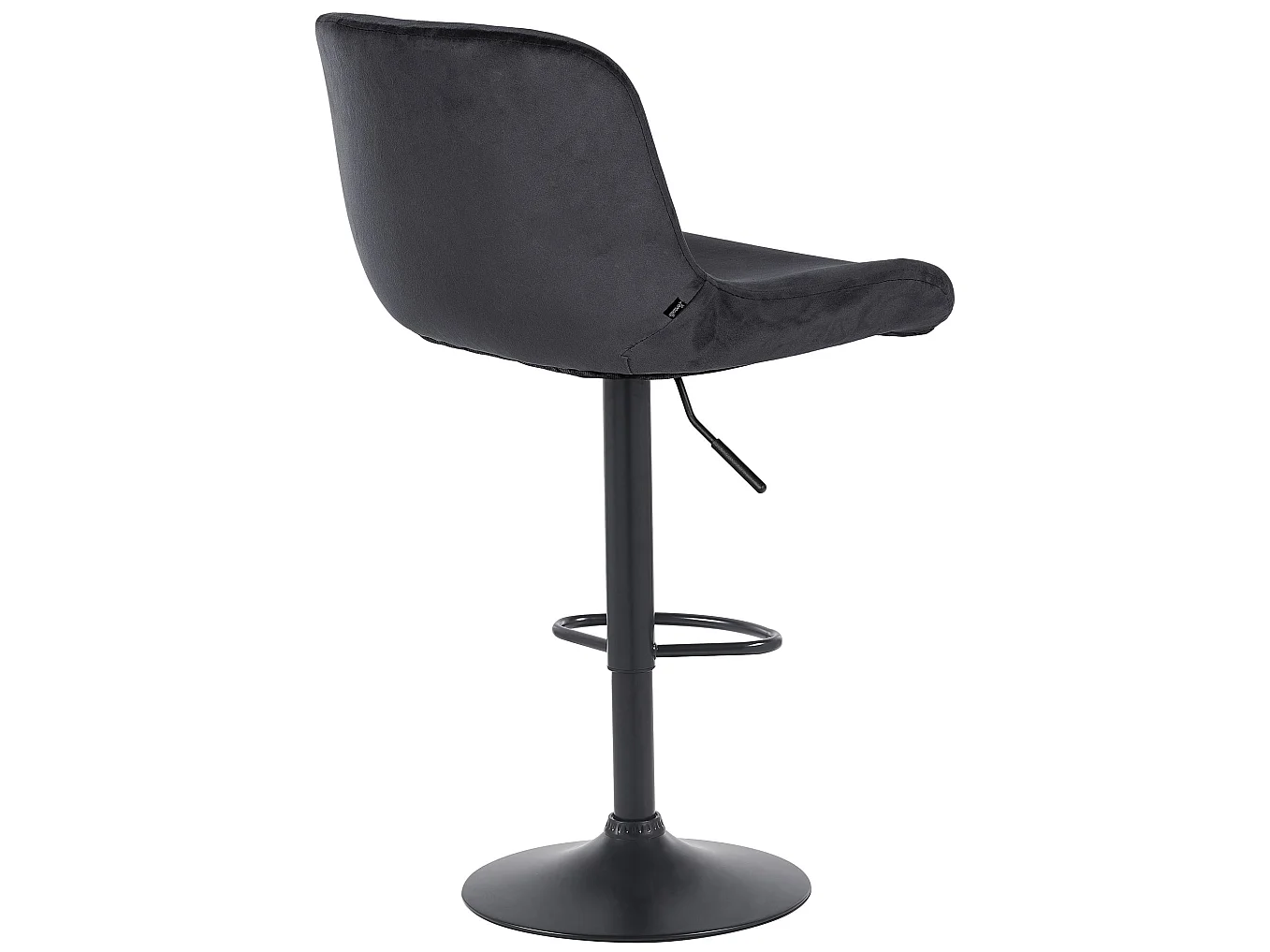 Lot de 2  Tabouret de bar - Velours - Noir - Solon
