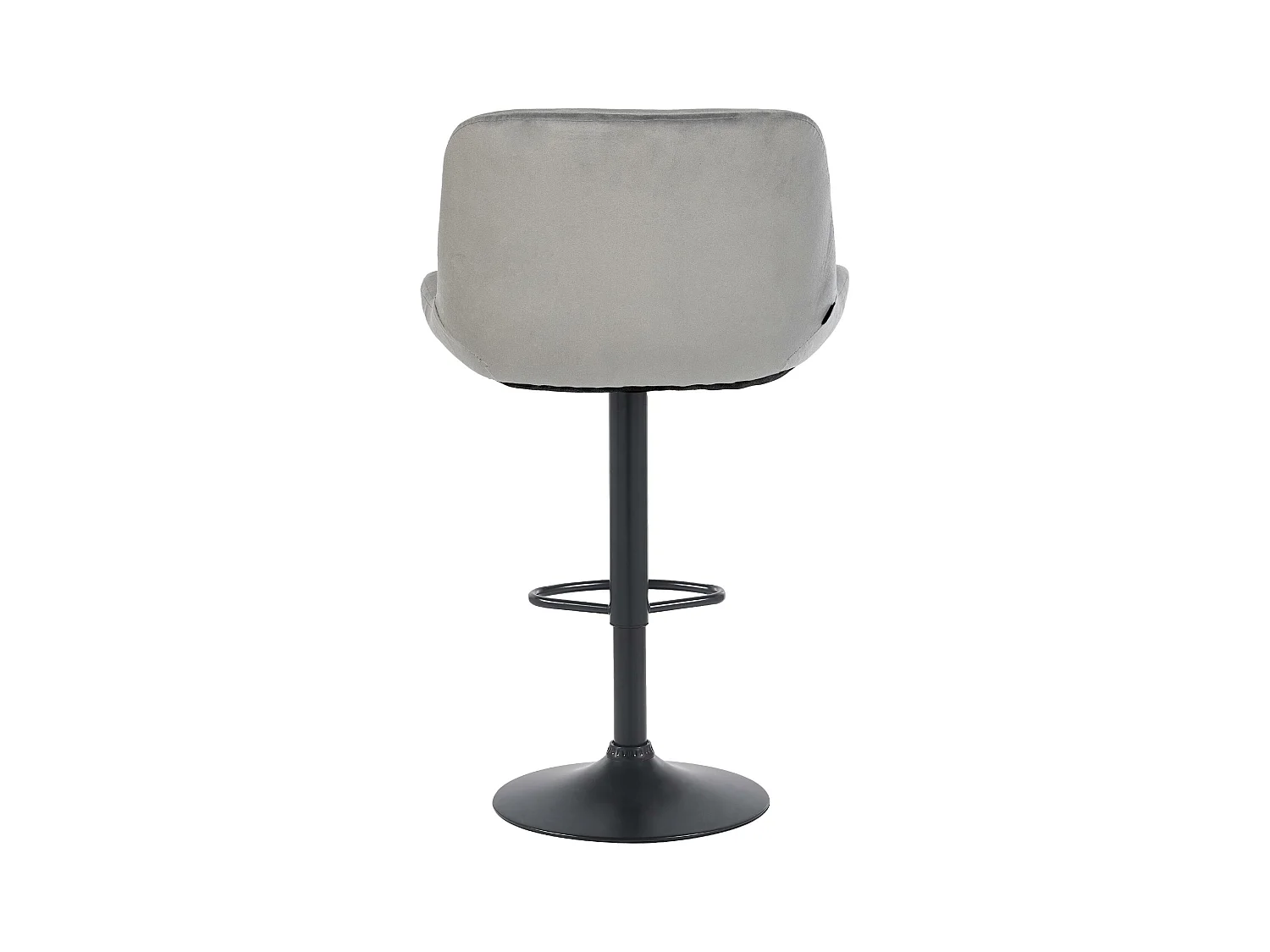 Lot de 2  Tabouret de bar - Velours - Gris - Solon
