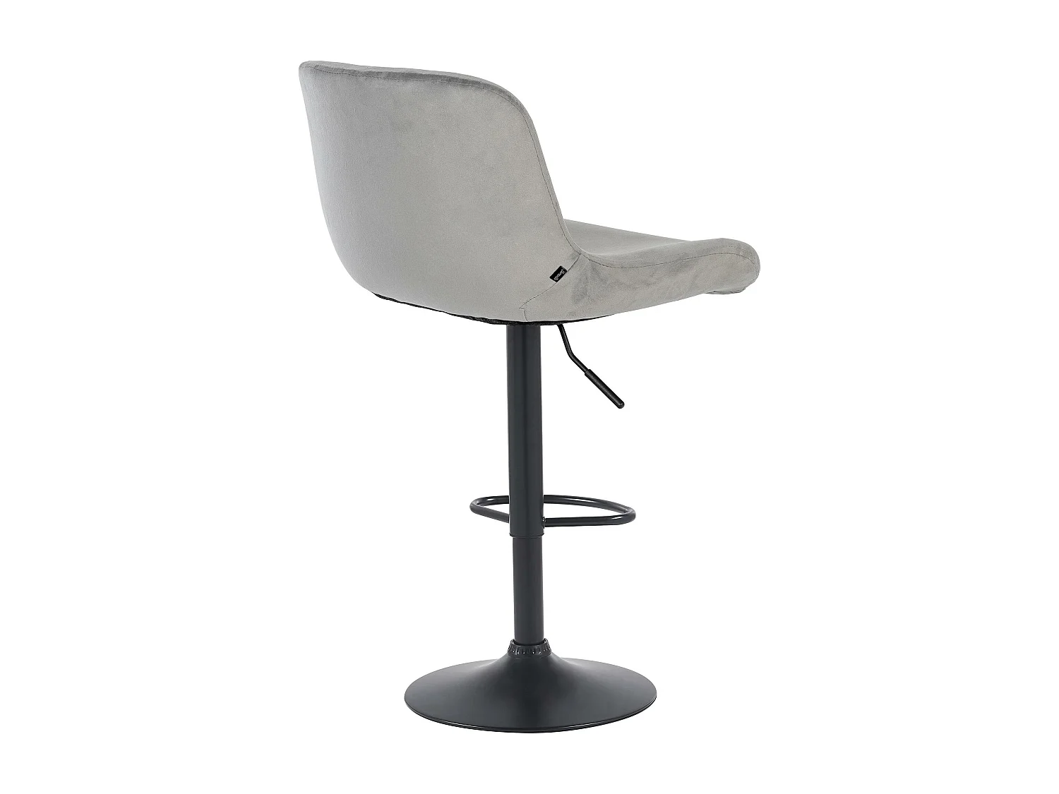 Lot de 2  Tabouret de bar - Velours - Gris - Solon