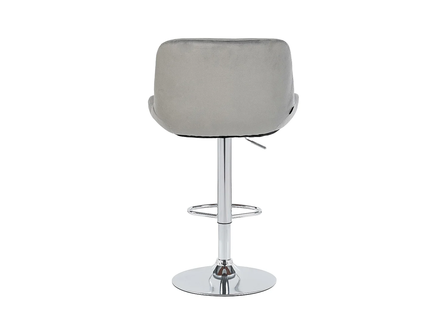 Lot de 2  Tabouret de bar - Velours - Gris - Solon