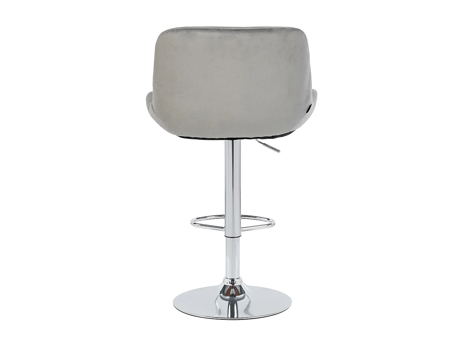 Lot de 2  Tabouret de bar - Velours - Gris - Solon