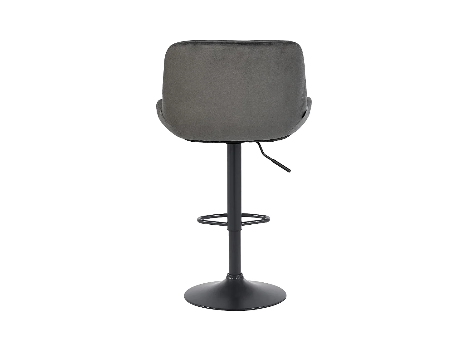 Lot de 2  Tabouret de bar - Velours - Gris foncé - Solon