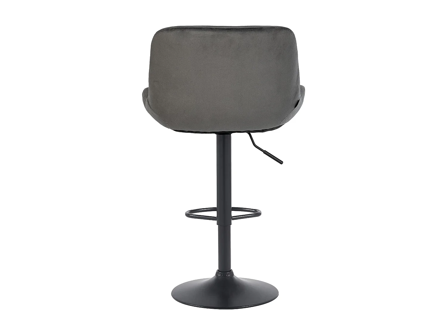 Lot de 2  Tabouret de bar - Velours - Gris foncé - Solon