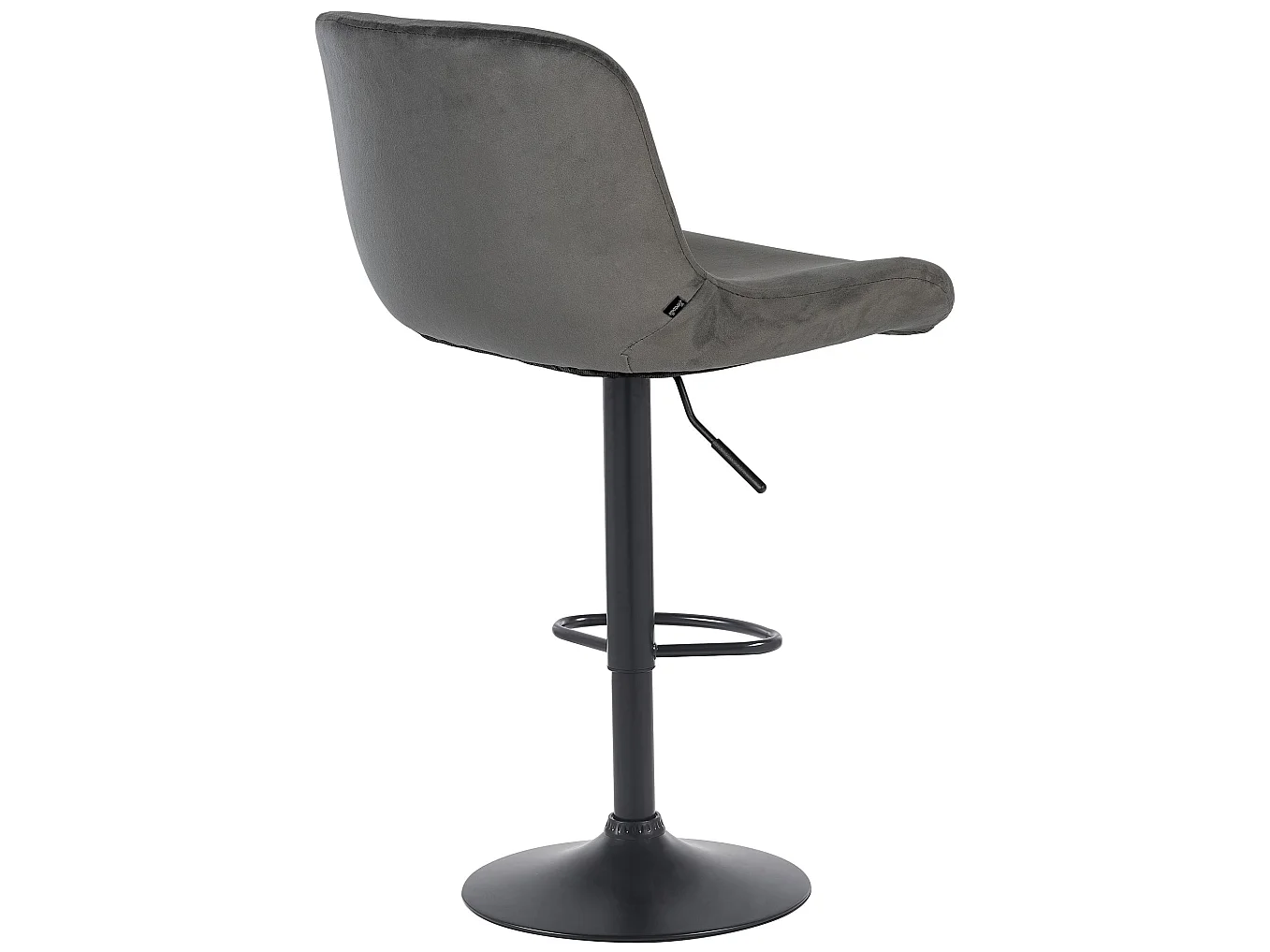 Lot de 2  Tabouret de bar - Velours - Gris foncé - Solon