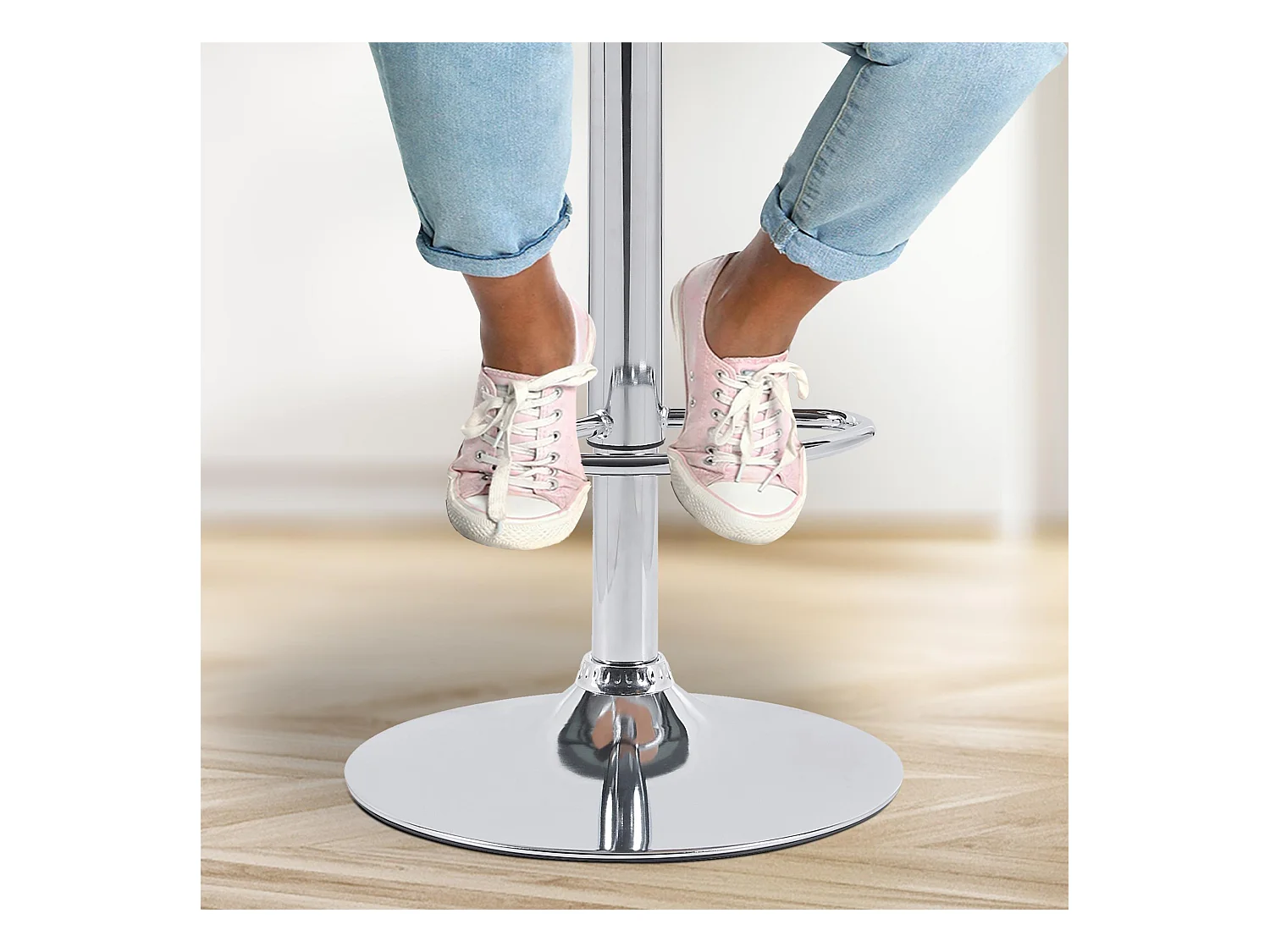 Lot de 2  Tabouret de bar - Velours - Crème - Solon