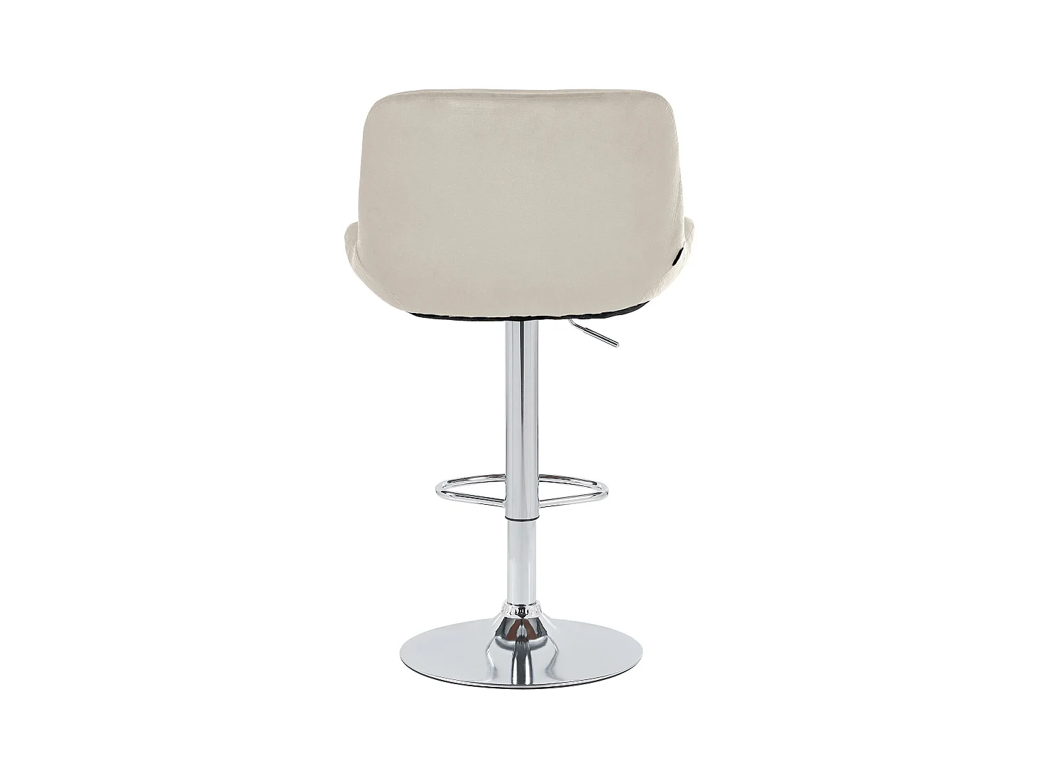 Lot de 2  Tabouret de bar - Velours - Crème - Solon