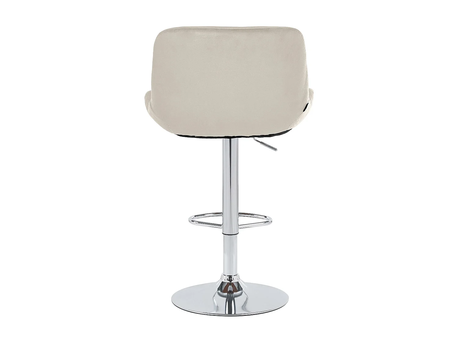 Lot de 2  Tabouret de bar - Velours - Crème - Solon