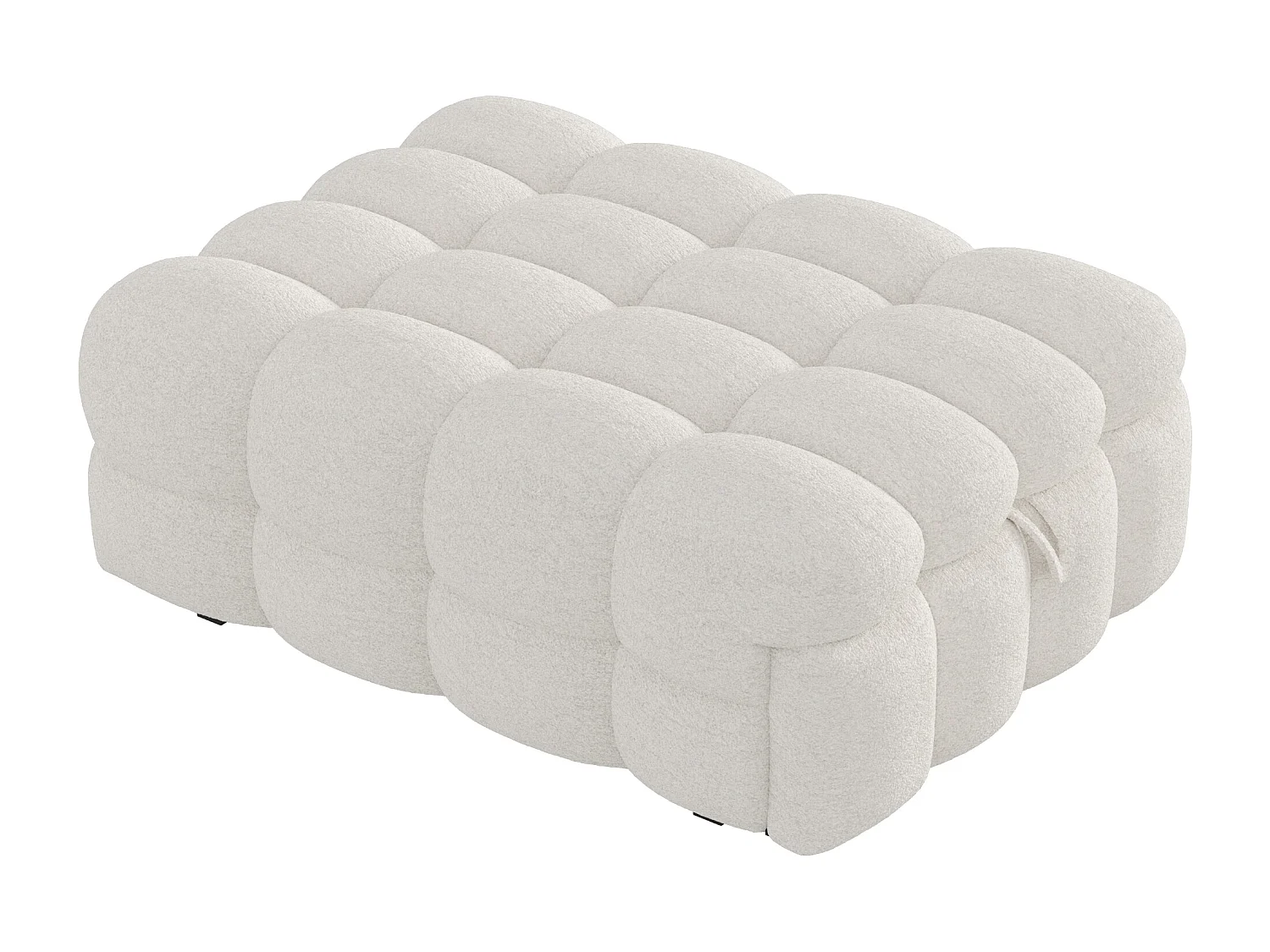 Letto imbottito - Ottomano 2 in 1 - Divano letto pieghevole - Letto singolo - Beige