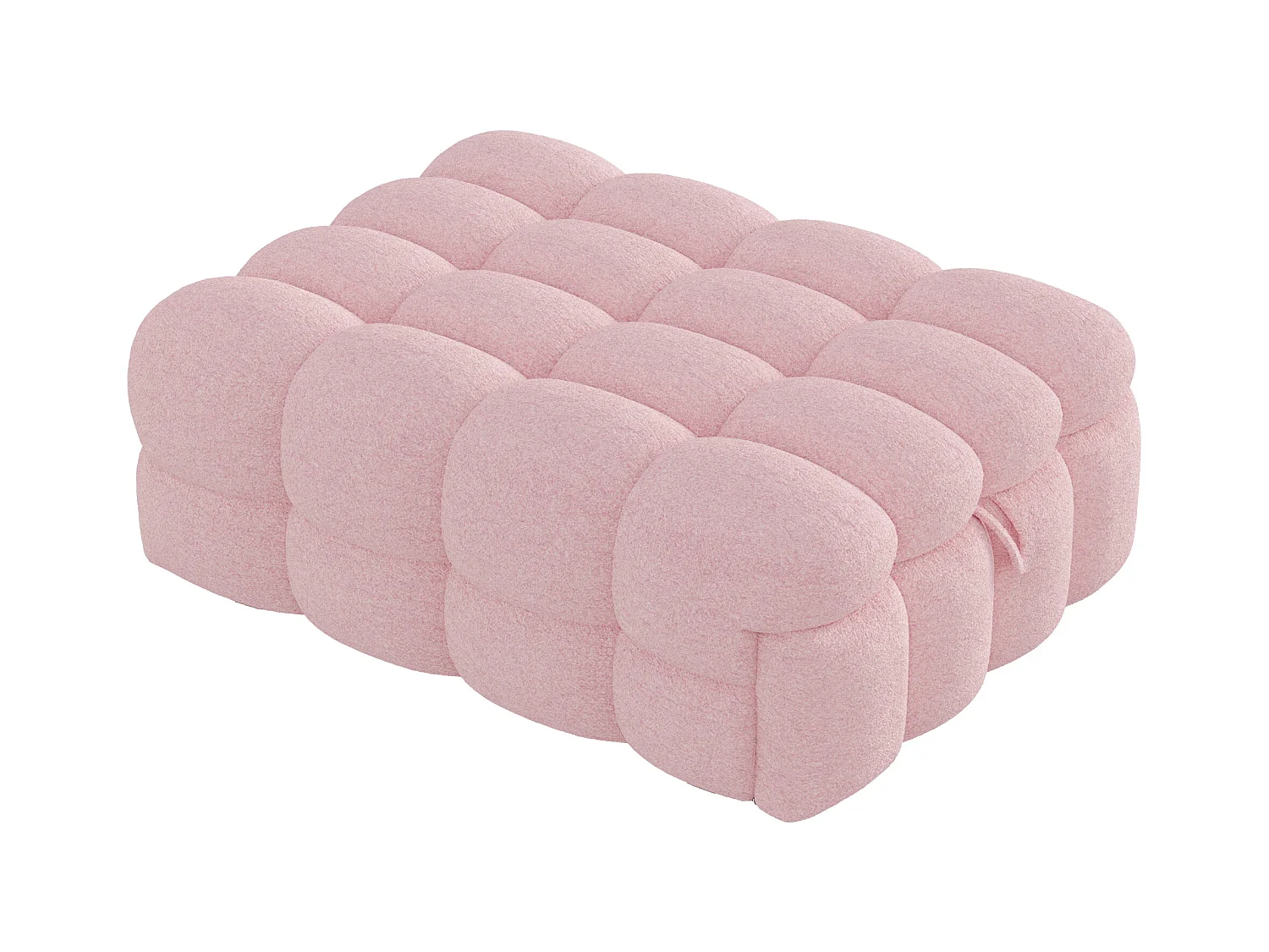 Cama plegable acolchada - Otomana 2 en 1 - Sofá cama plegable - Cama individual - Rosa