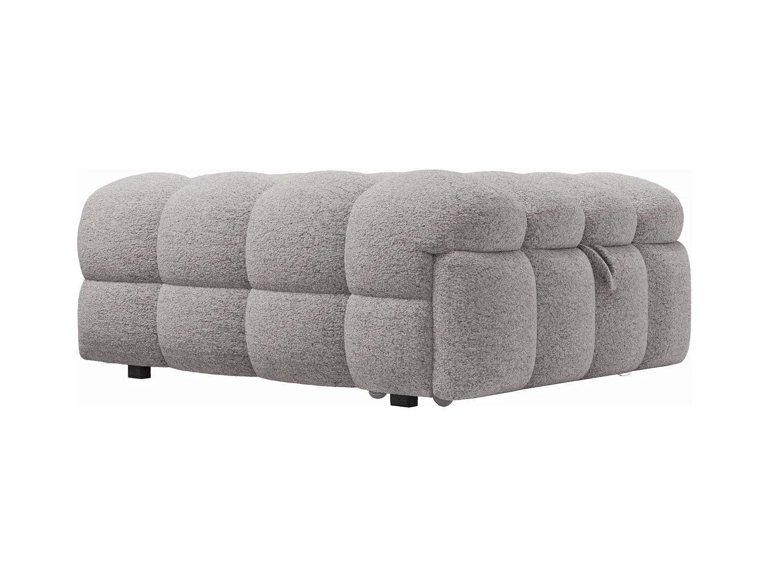 Cama plegable acolchada - Otomana 2 en 1 - Sofá cama plegable - Cama individual - Gris