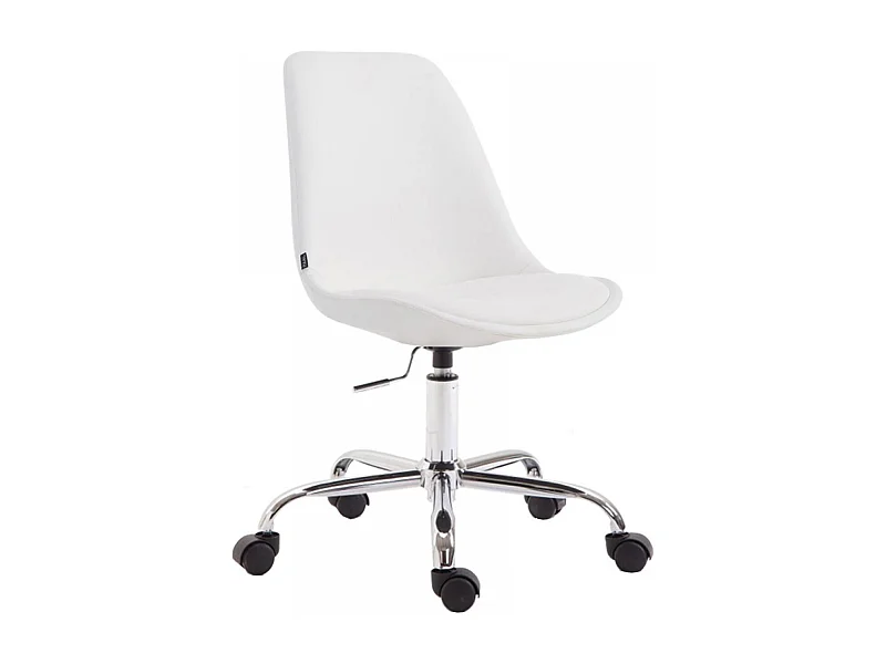 Chaise de bureau - Similicuir & Antique - Blanc - Toulouse