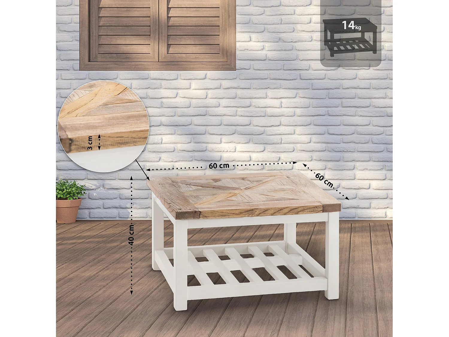 Salontafel - Hout - natura - Bastrop