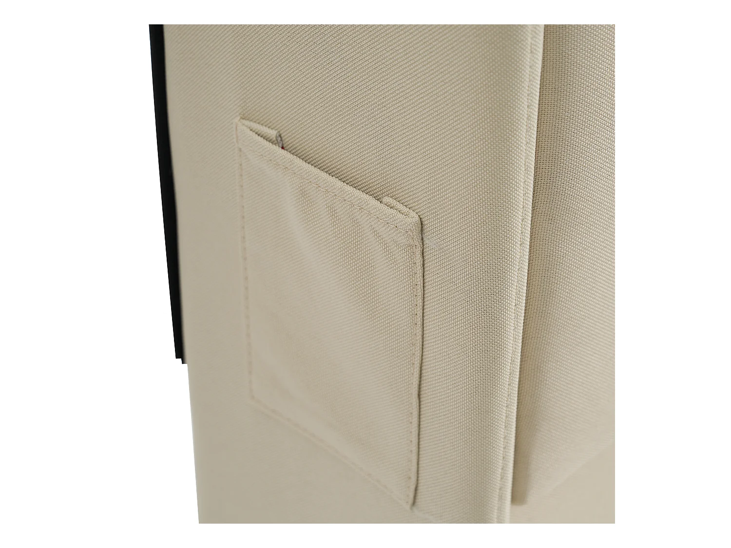 Lit coffre capitonné 90x200cm - avec LED et Ports de charge USB - tissu en Lin - tête de lit avec espace de rangement - Beige