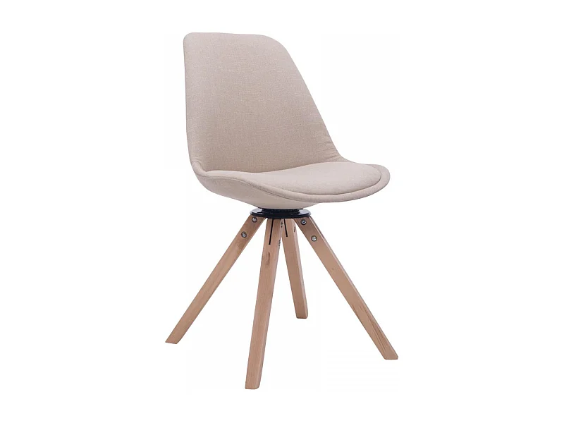 Esszimmerstuhl - Stoff & natura - creme - Troyes