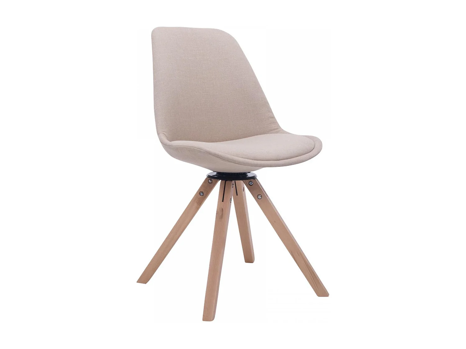 Esszimmerstuhl - Stoff & natura - creme - Troyes