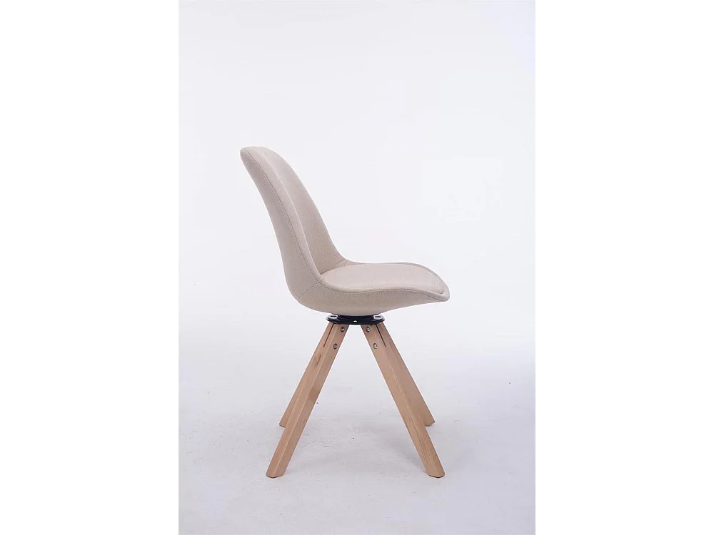 Esszimmerstuhl - Stoff & natura - creme - Troyes