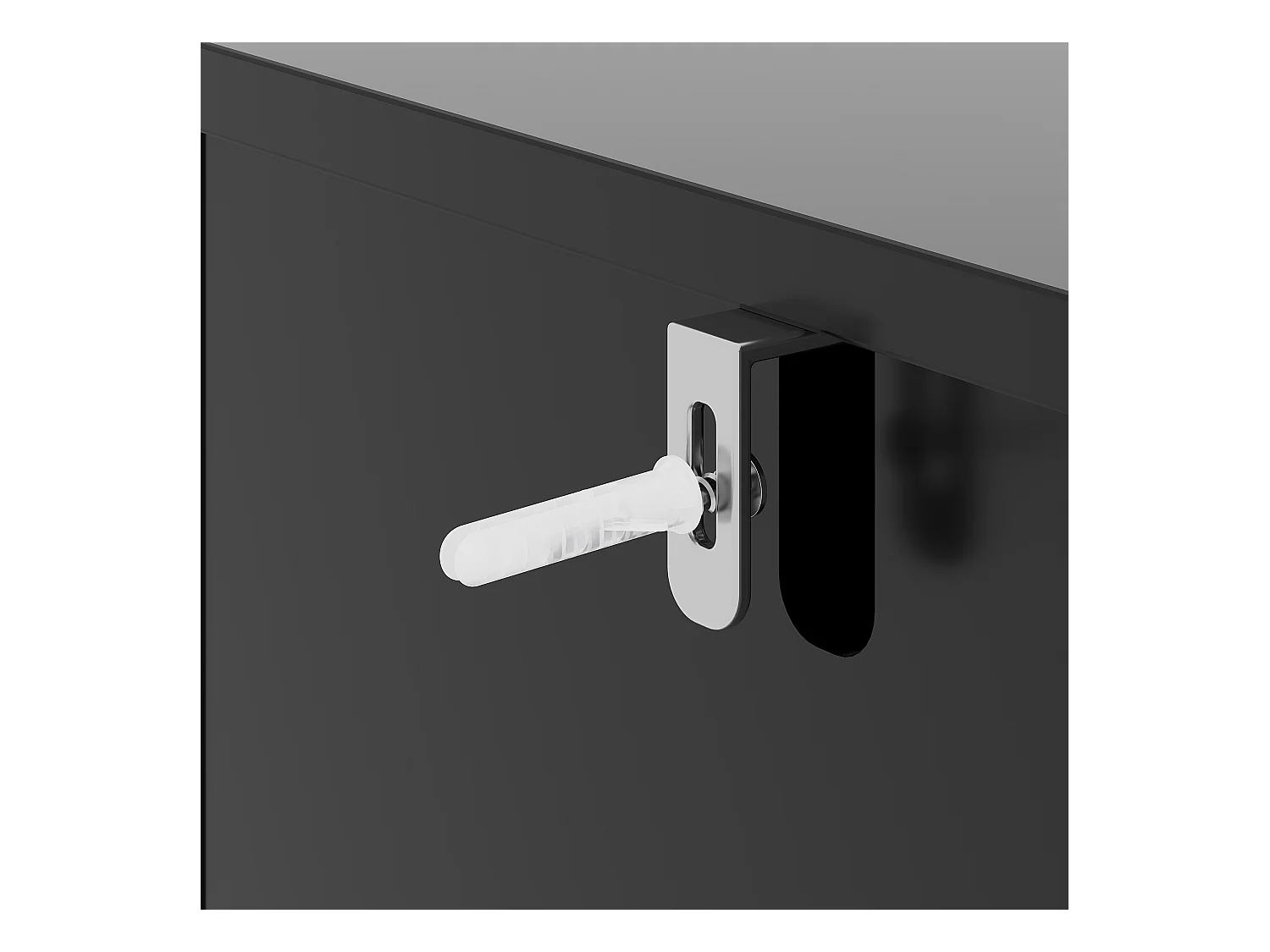 Nowoczesny bufet 140x38,5x82,5 cm - 4 drzwi - MDF - Czarny